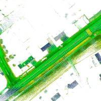 Ortho-nuage d’intensité avec le dégradé haut contraste